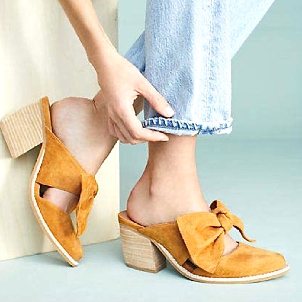 Jeffrey Campbell Mustard Mules with Bow